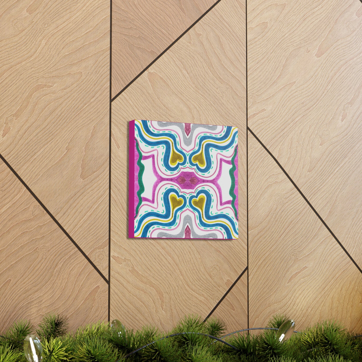 Love Frequency 2 Variation 1 Mosaic Caden Caraco Canvas Gallery Wrap