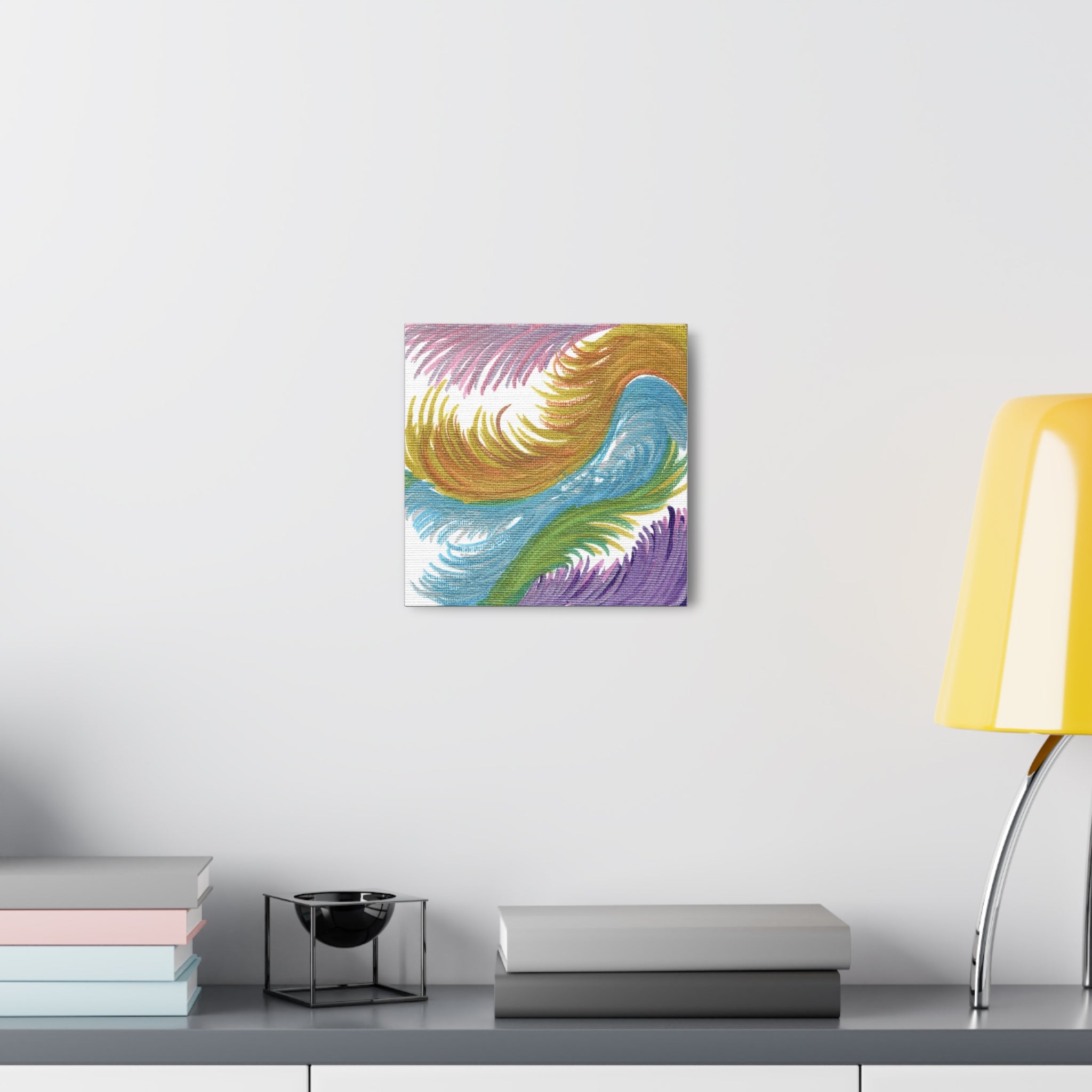 Space Feathers Caden Caraco Canvas Gallery Wrap