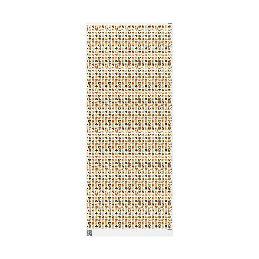 Cute Mid Century Baby Animals Mid Century Retro Print Baby Shower Birthday Holiday Gift Wrap Paper - Glossy Or Matte