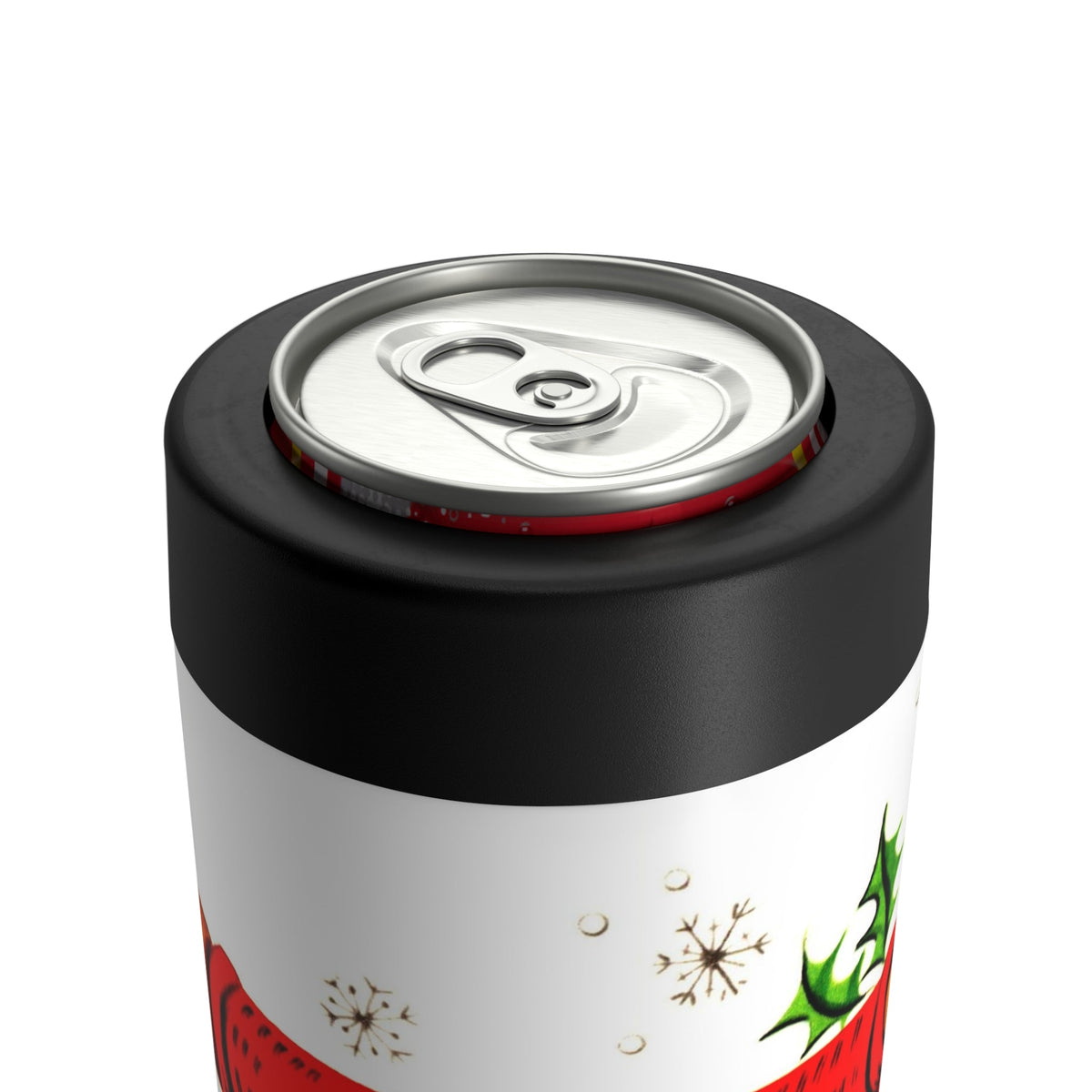 Christmas Dachshund Wiener Dog Mid Century Retro Christmas Print Lined Stainless Steel Can Holder
