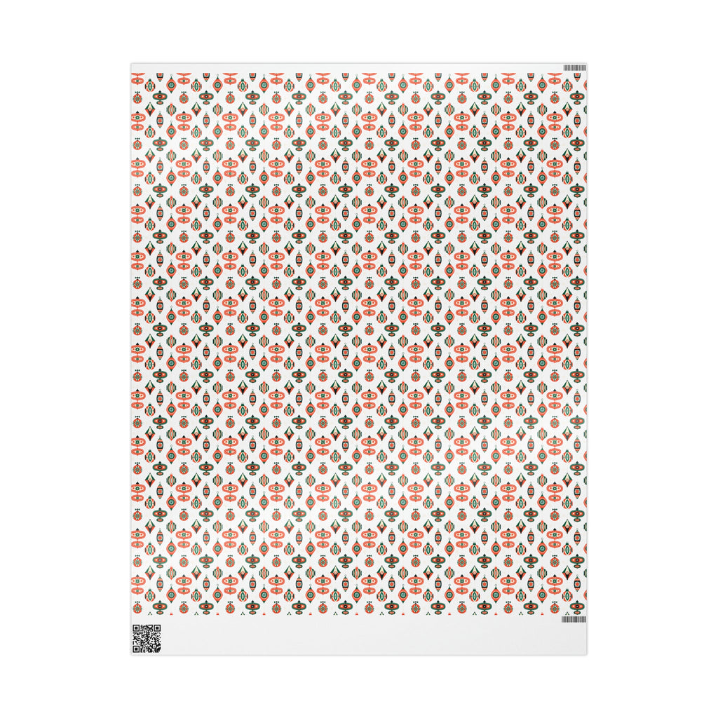 Atomic Retro Christmas Ornaments Atomic Retro Style Christmas Holiday Gift Wrap Paper - Glossy Or Matte