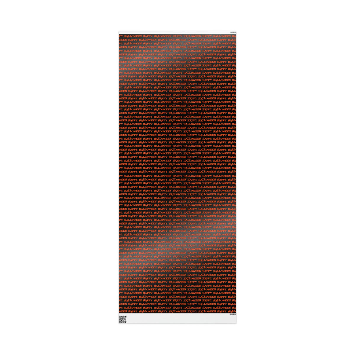 Happy Halloween Orange And Black Atomic Mid Century Retro Style Halloween Holiday Gift Wrap Paper - Glossy Or Matte
