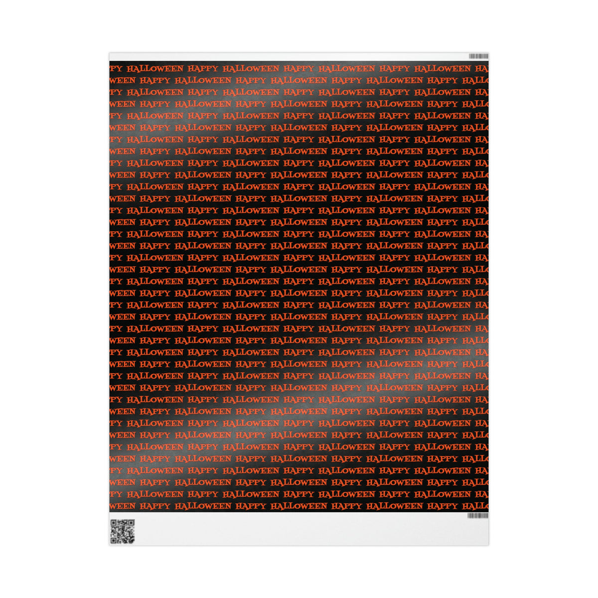 Happy Halloween Orange And Black Atomic Mid Century Retro Style Halloween Holiday Gift Wrap Paper - Glossy Or Matte
