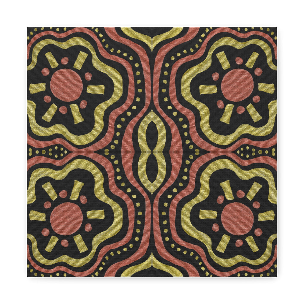 Gold Suns Mosaic Caden Caraco Canvas Gallery Wrap