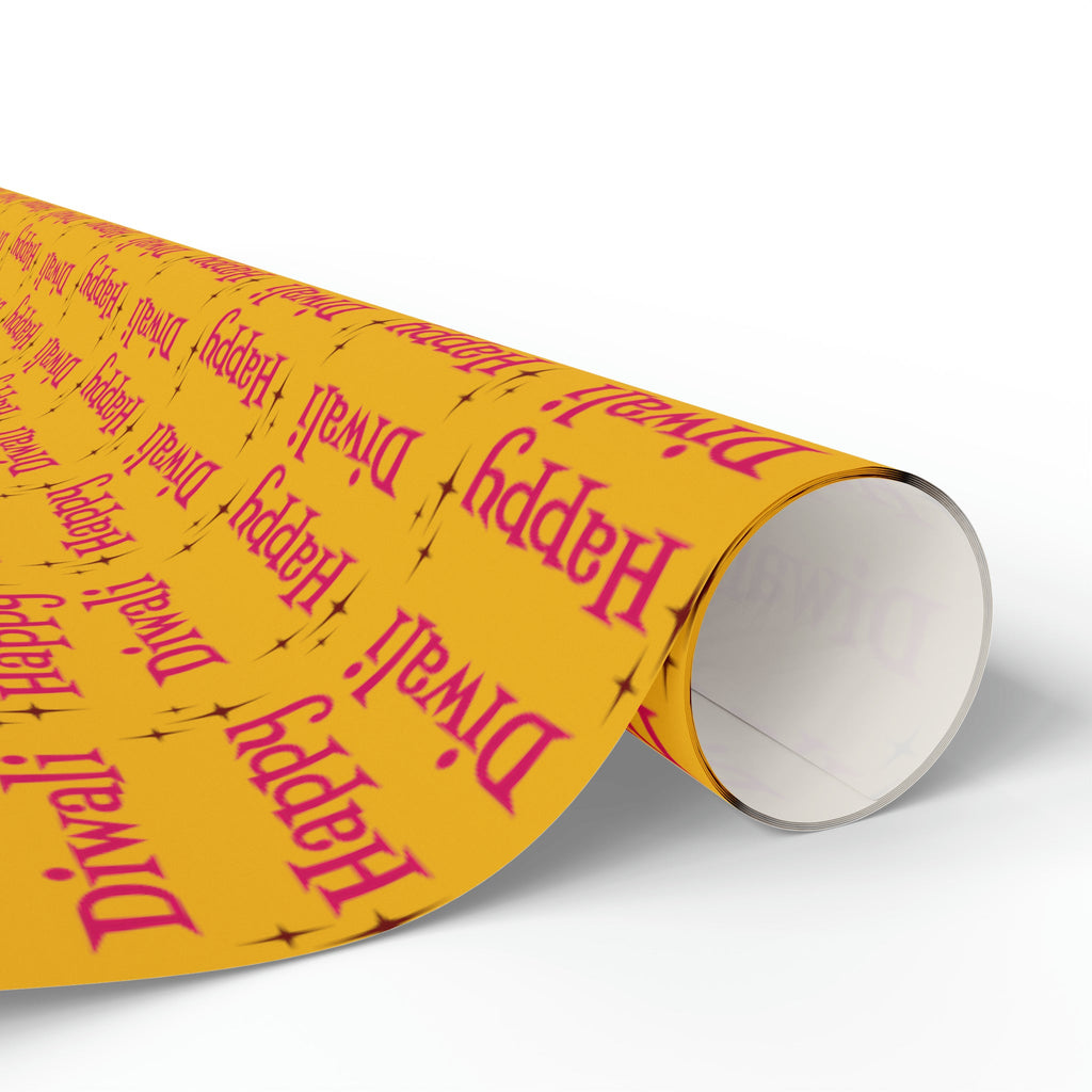 Happy Diwali Starburst Atomic Mid Century Retro Style Holiday Gift Wrap Paper - Glossy Or Matte