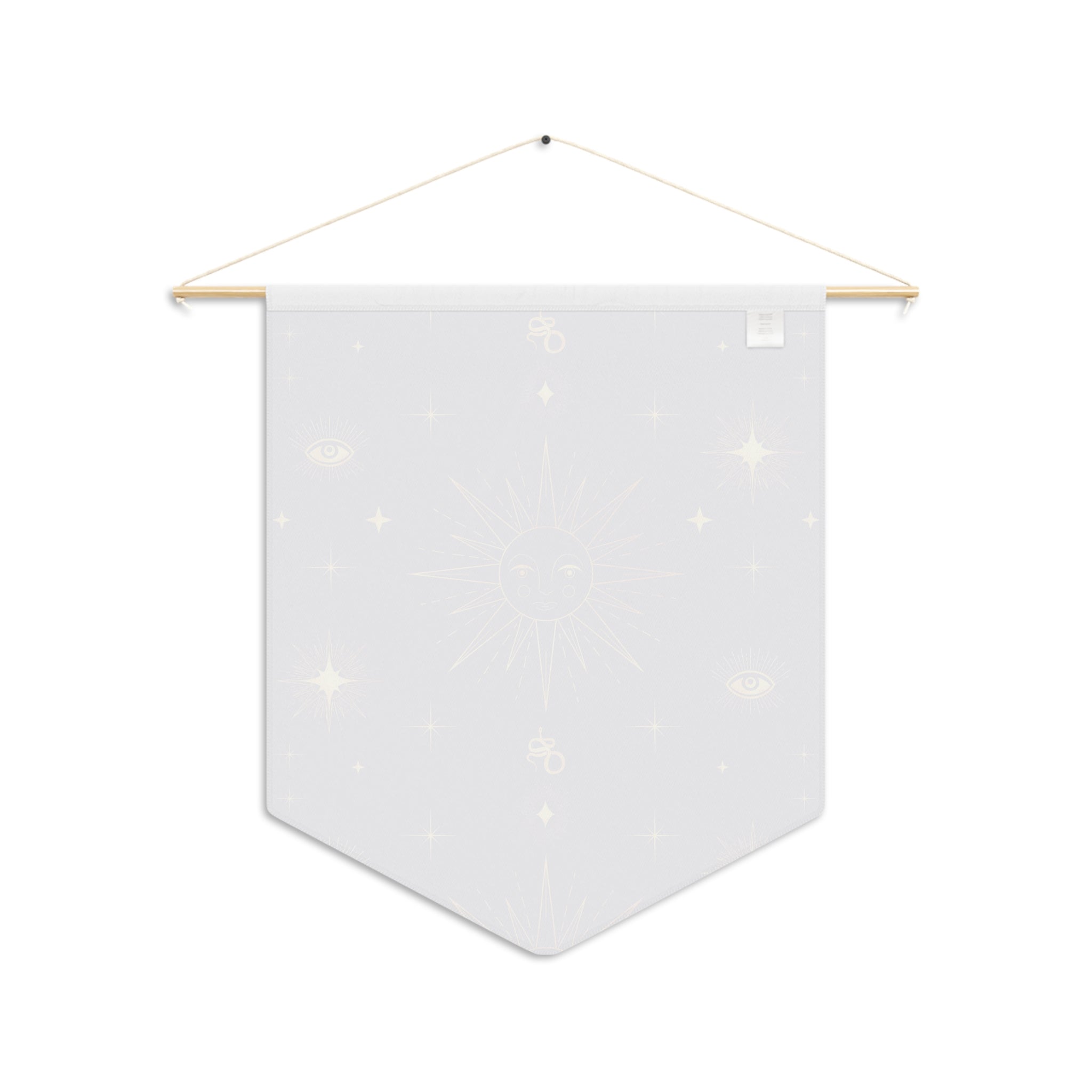 Celestial Gold Sun Stars Purple Decor Print Wall Hanging Banner Flag