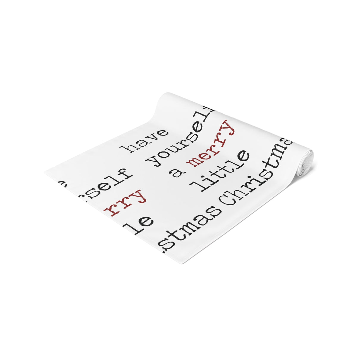 Have Yourself A Merry Little Christmas Print Home Decor Cotton Poly Table Runner