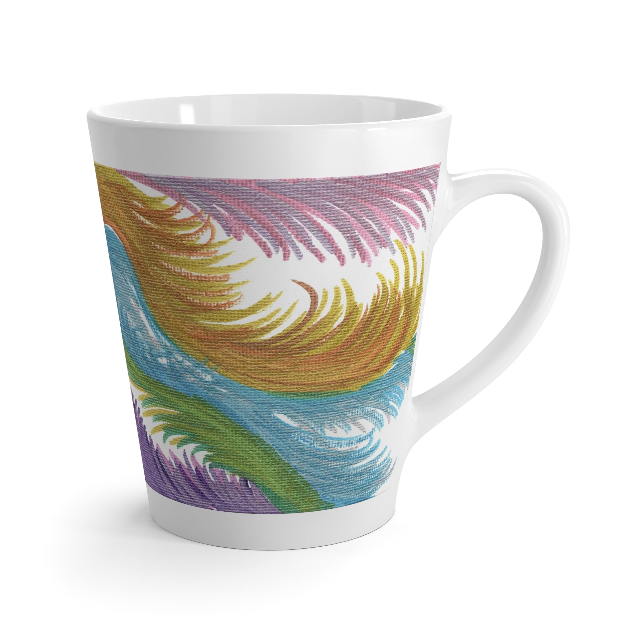 Space Feathers Caden Caraco Latte Mug