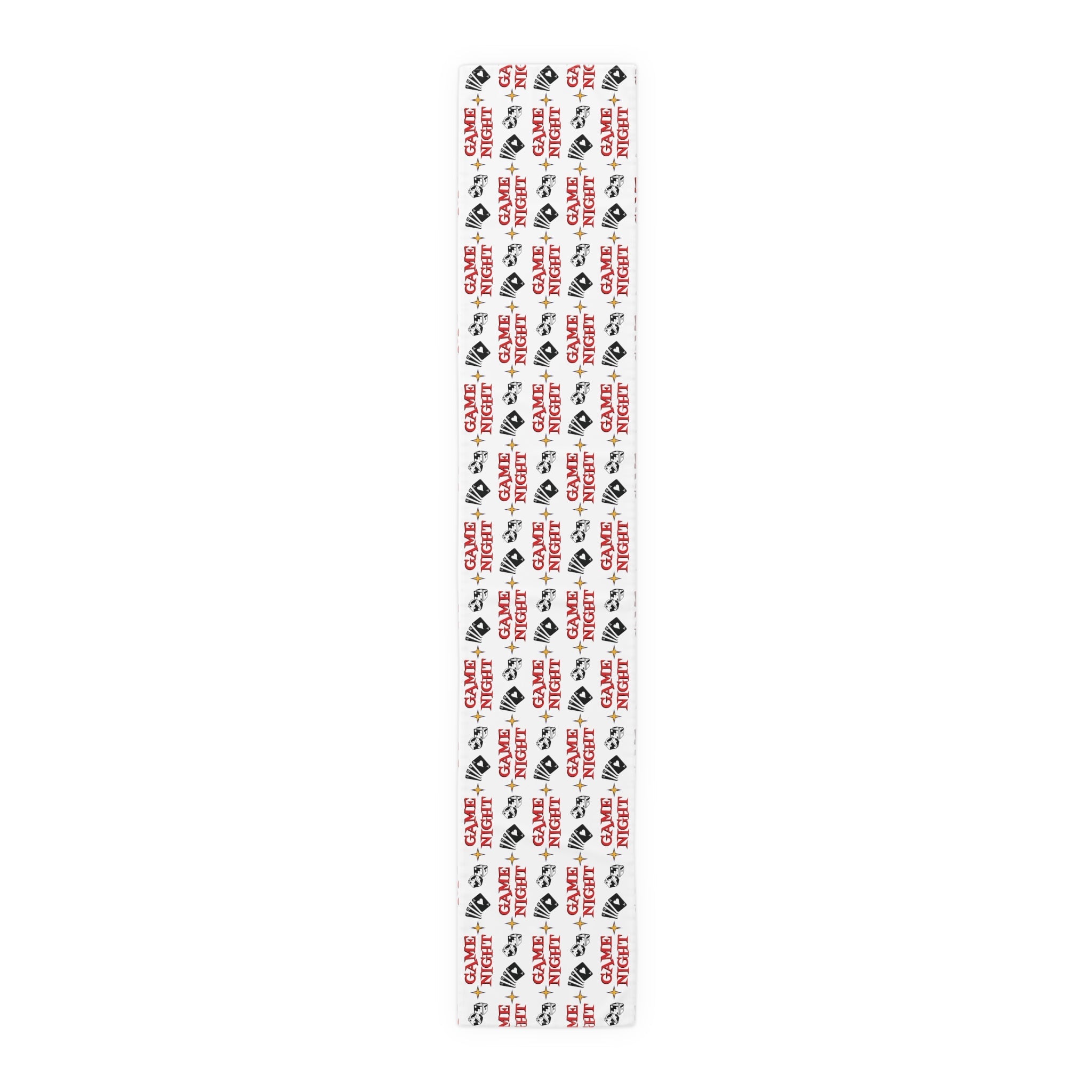 Game Night Atomic Mid Century Retro Style Party Decor Cotton Poly Table Runner