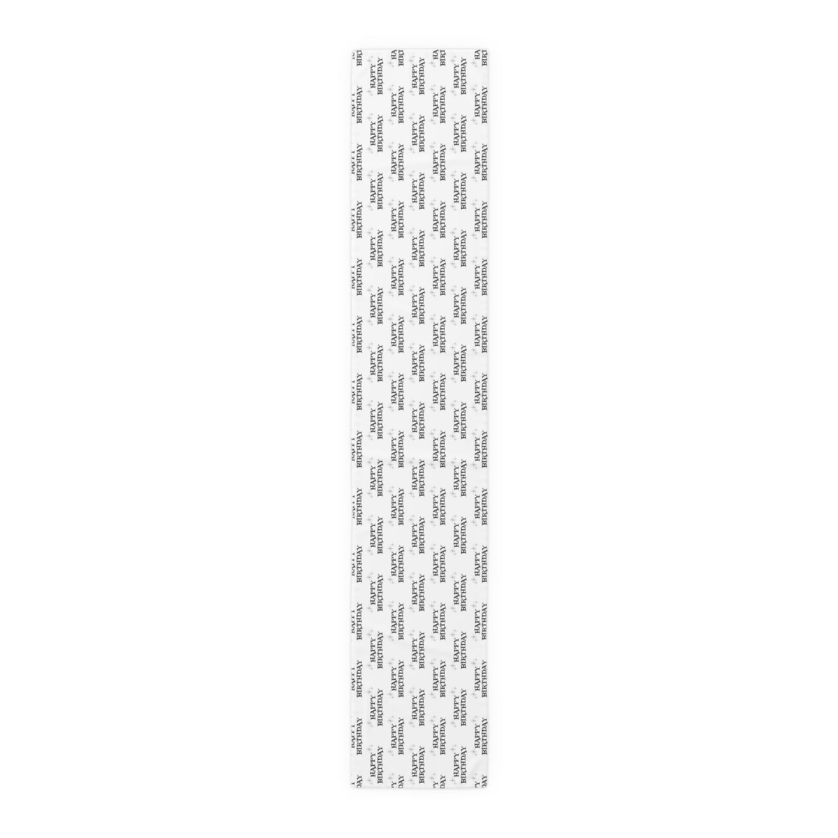 Happy Birthday Atomic Mid Century Retro Style Print Cotton Poly Table Runner