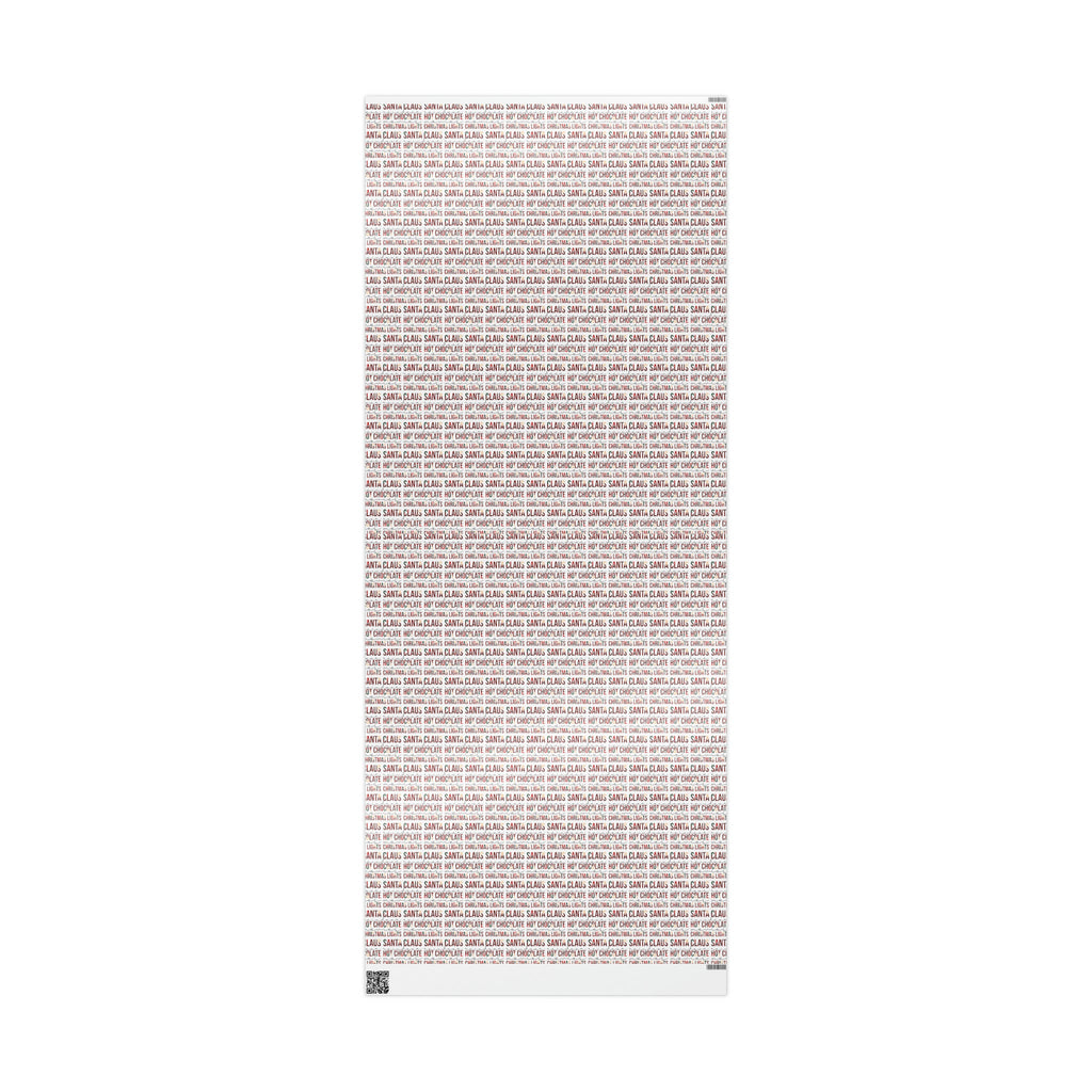 Santa Claus Reindeer Hot Chocolate Movies Christmas Lights Christmas Print Holiday Gift Wrap Paper - Glossy Or Matte