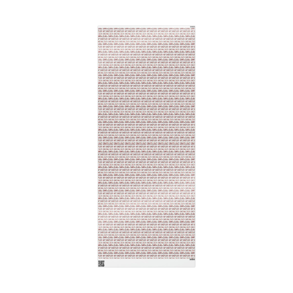 Santa Claus Reindeer Hot Chocolate Movies Christmas Lights Christmas Print Holiday Gift Wrap Paper - Glossy Or Matte
