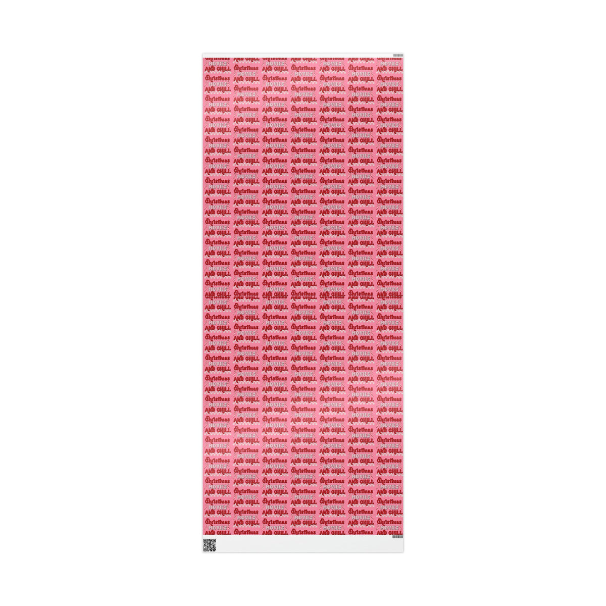 Christmas Movies And Chill Retro Style Christmas Print Holiday Gift Wrap Paper - Glossy Or Matte
