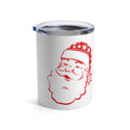Red Santa Retro Christmas Print Stainless Steel Tumbler 10oz