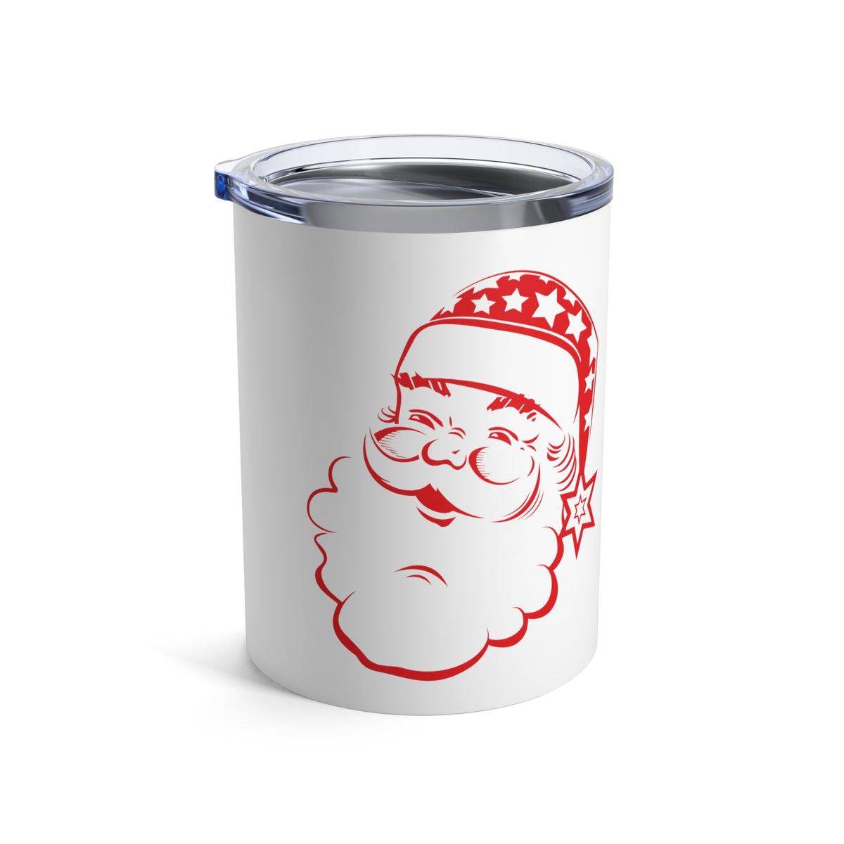 Red Santa Retro Christmas Print Stainless Steel Tumbler 10oz