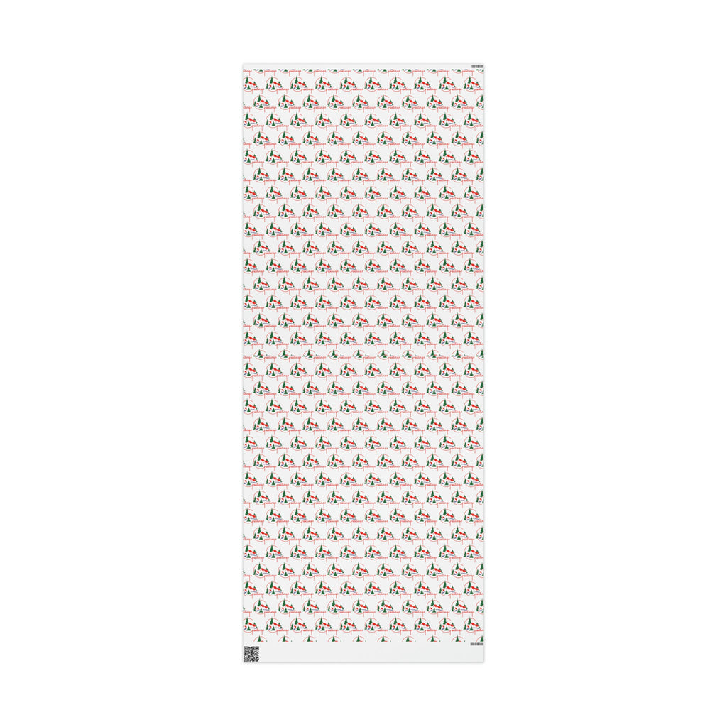 Christmas Greetings Mid Century Retro Christmas Print Holiday Gift Wrap Paper - Glossy Or Matte