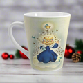 Christmas Angel On Cloud Star With Bluebirds Vintage Christmas Latte Coffee Mug