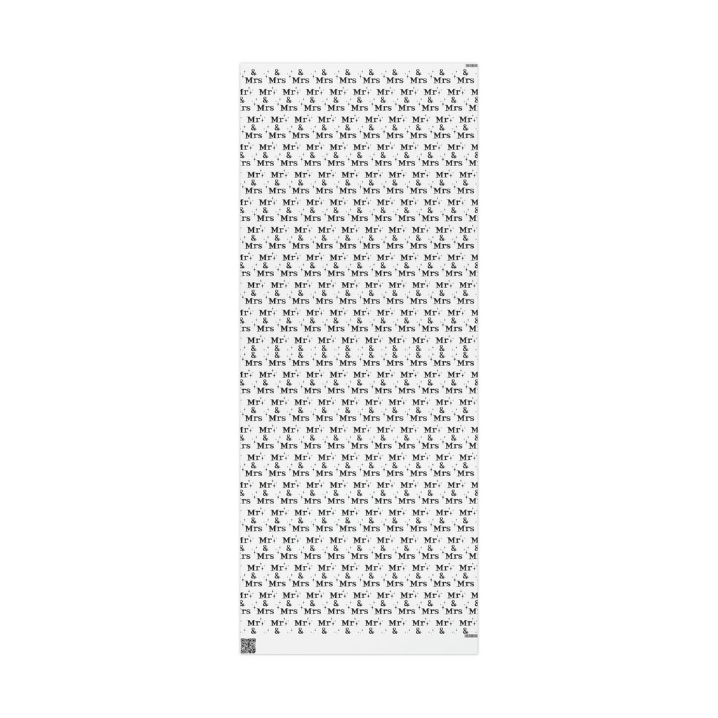 Mr. And Mrs. Atomic Mid Century Retro Style Wedding Holiday Gift Wrap Paper - Glossy Or Matte