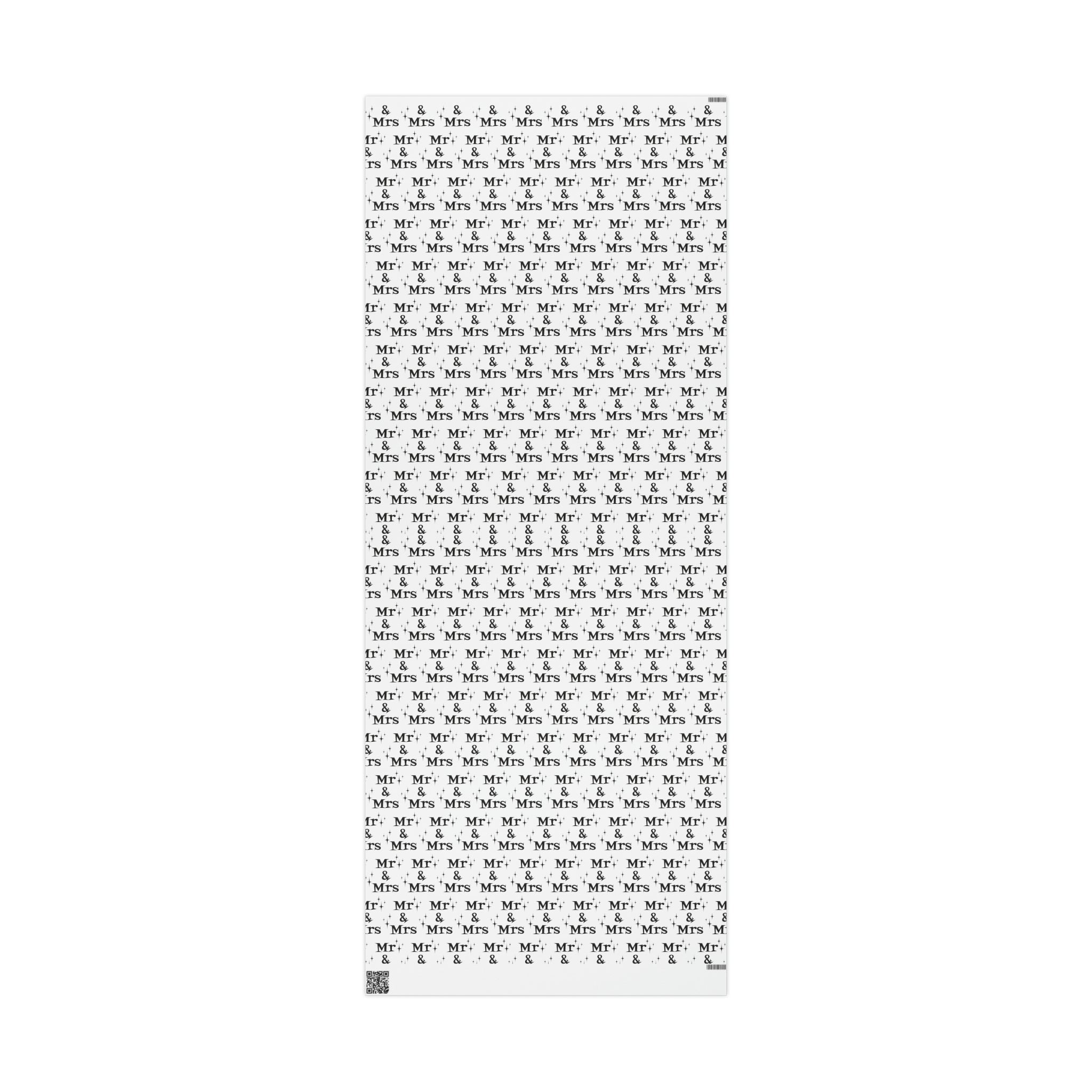 Mr. And Mrs. Atomic Mid Century Retro Style Wedding Holiday Gift Wrap Paper - Glossy Or Matte