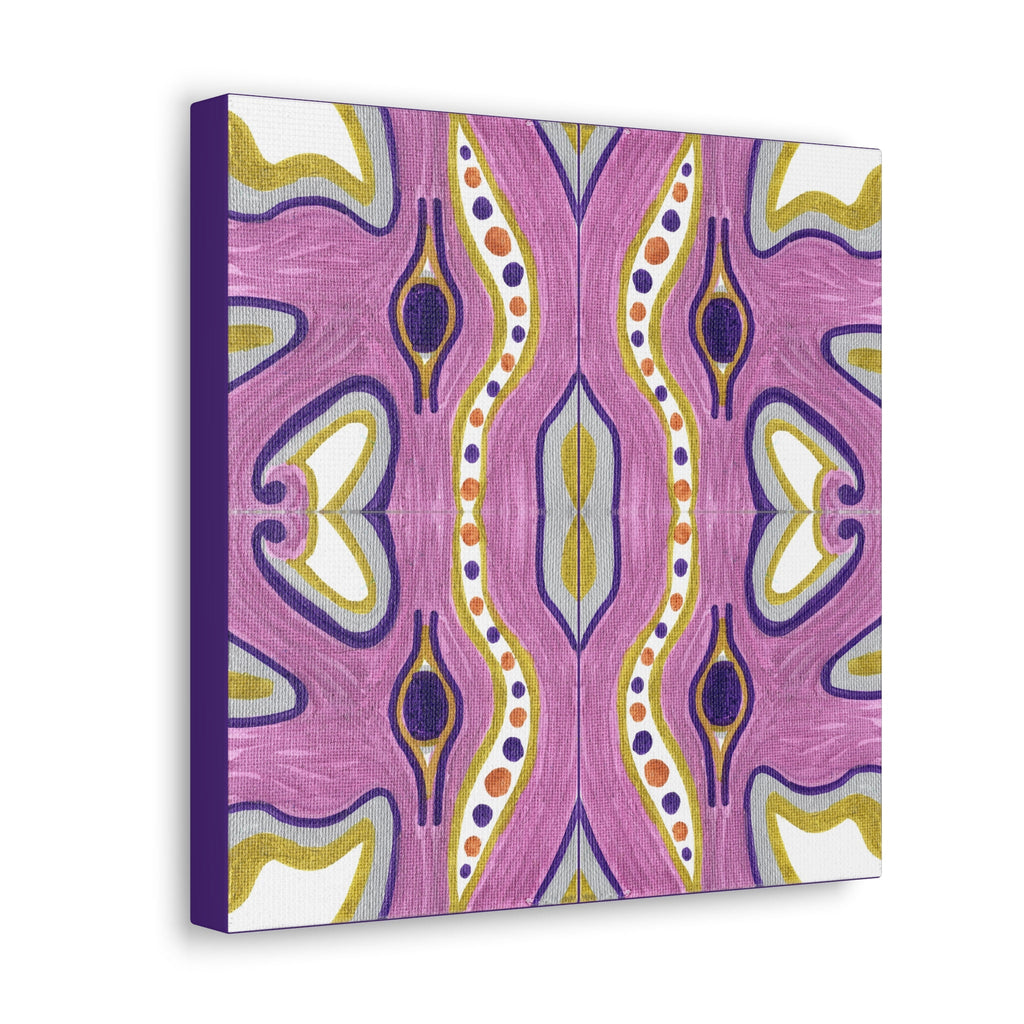 Purple E Mosiac Caden Caraco Canvas Gallery Wrap