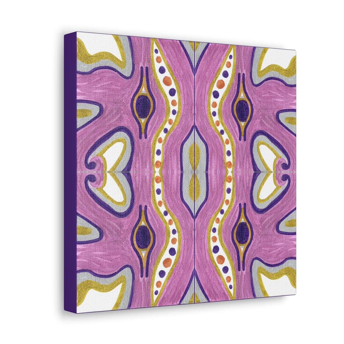Purple E Mosiac Caden Caraco Canvas Gallery Wrap