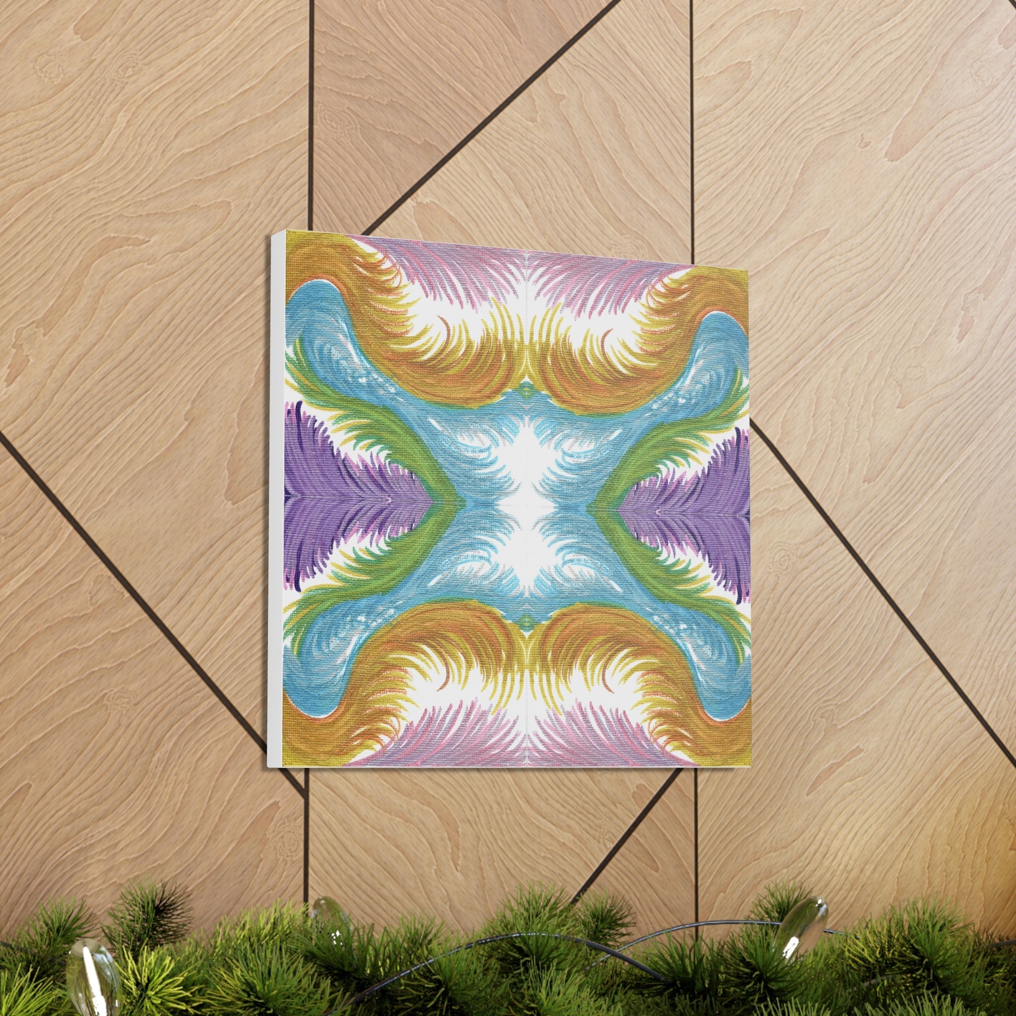 Lyran Feathers Variation 2 Caden Caraco Canvas Gallery Wrap
