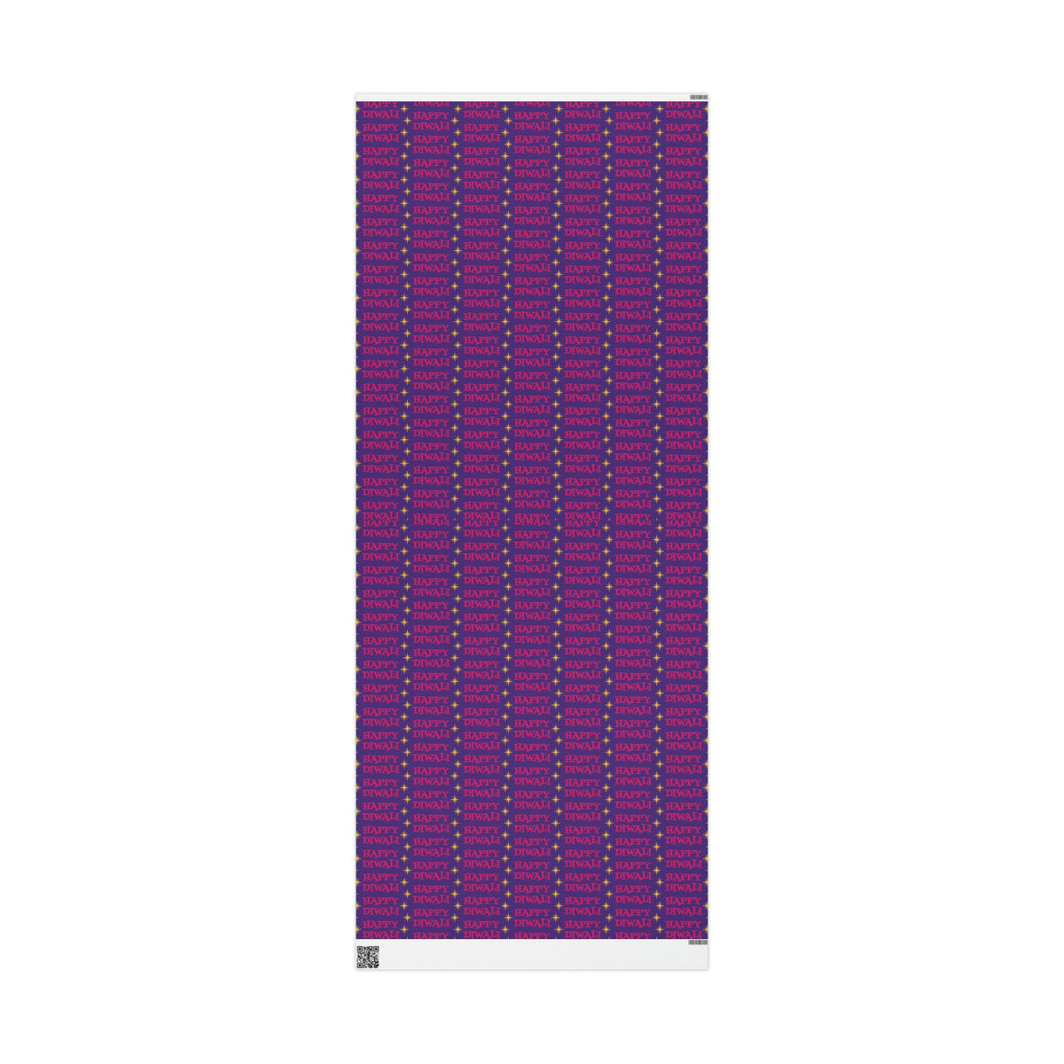 Happy Diwali Stars Atomic Mid Century Retro Style Holiday Gift Wrap Paper - Glossy Or Matte