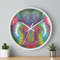 Celestial Friend Caden Caraco White Wooden Silent Wall Clock