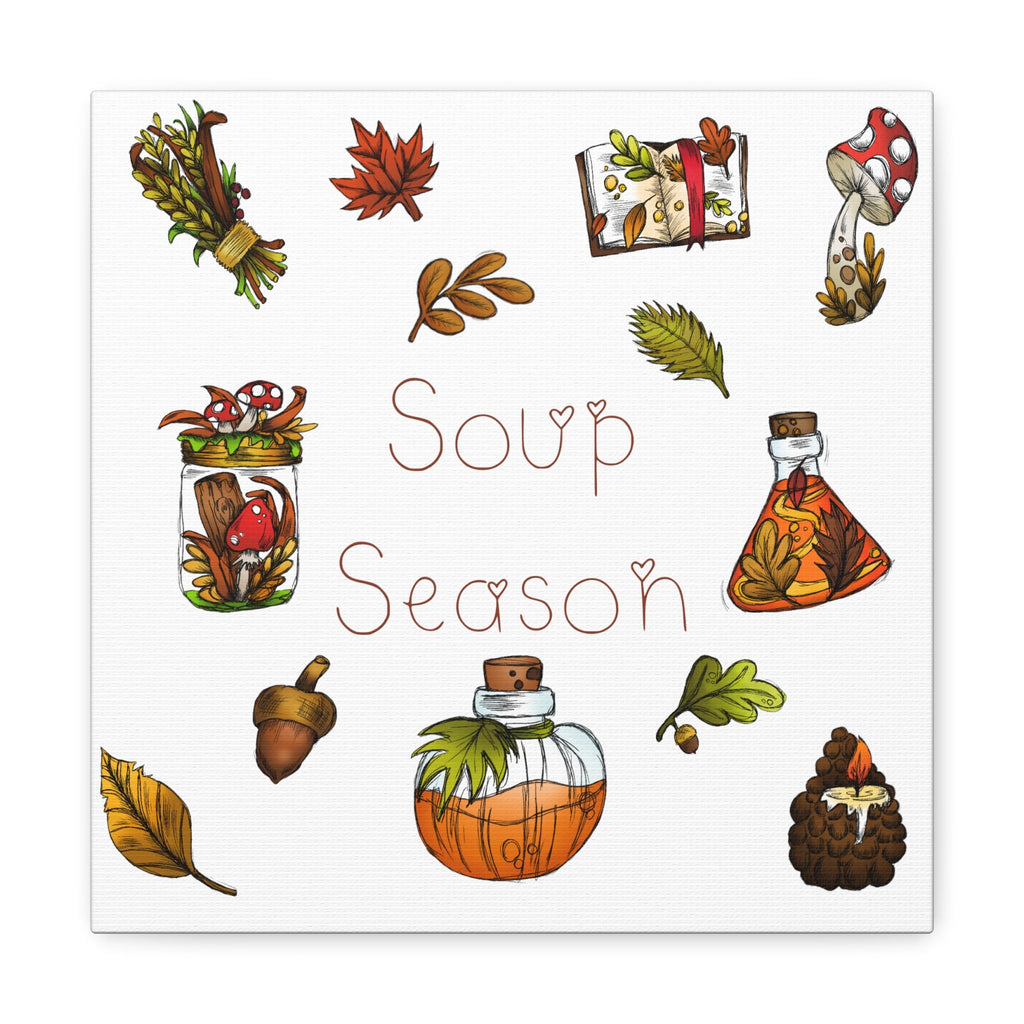 Soup Season Fall Autumn Decor Print Canvas Gallery Wrap