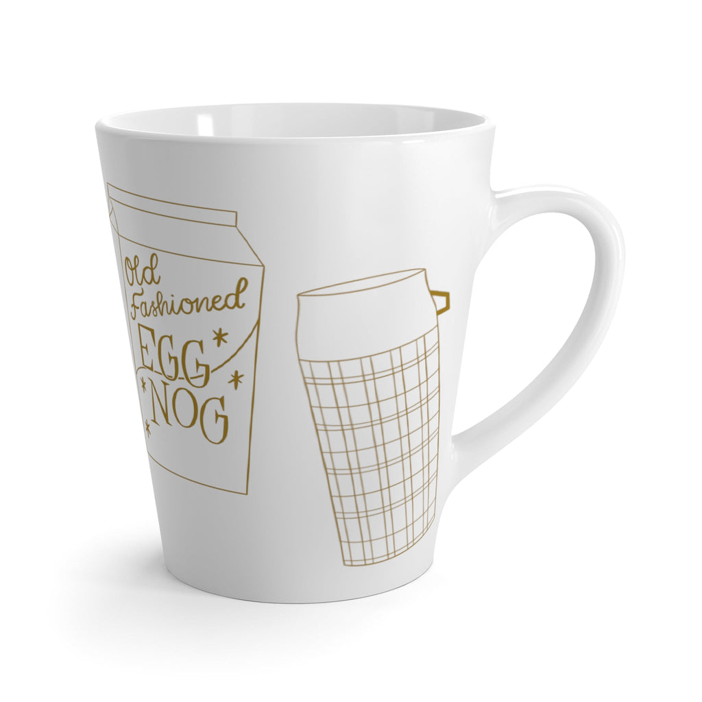 Old Fashioned Eggnog Retro Style Christmas Latte Mug