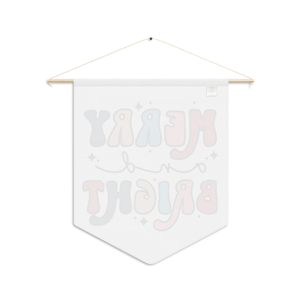 Merry And Bright Christmas Print Wall Hanging Banner Flag