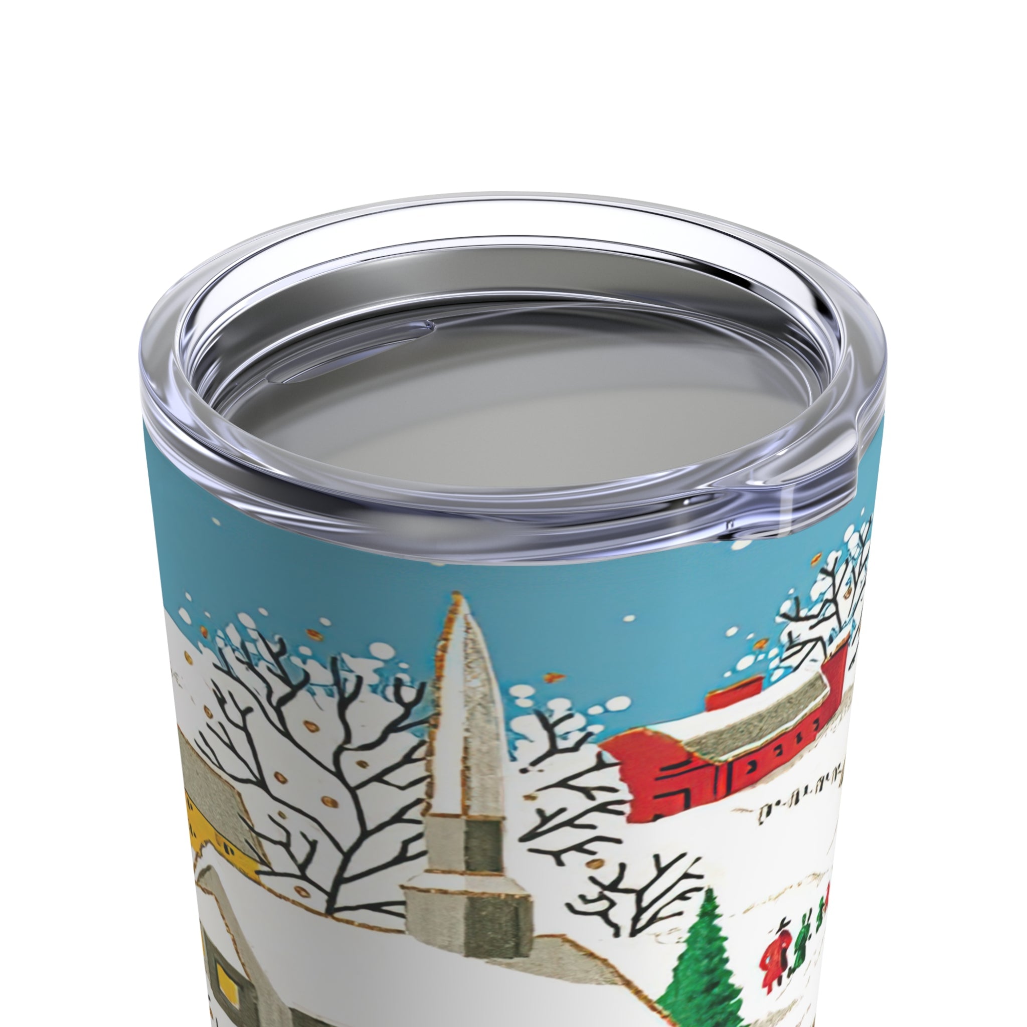 Cozy Christmas Town Retro Christmas Print Stainless Steel Tumbler 20oz