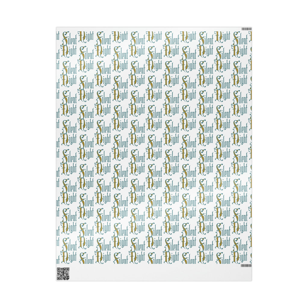 Silent Night Retro Style Christmas Holiday Gift Wrap Paper - Glossy Or Matte
