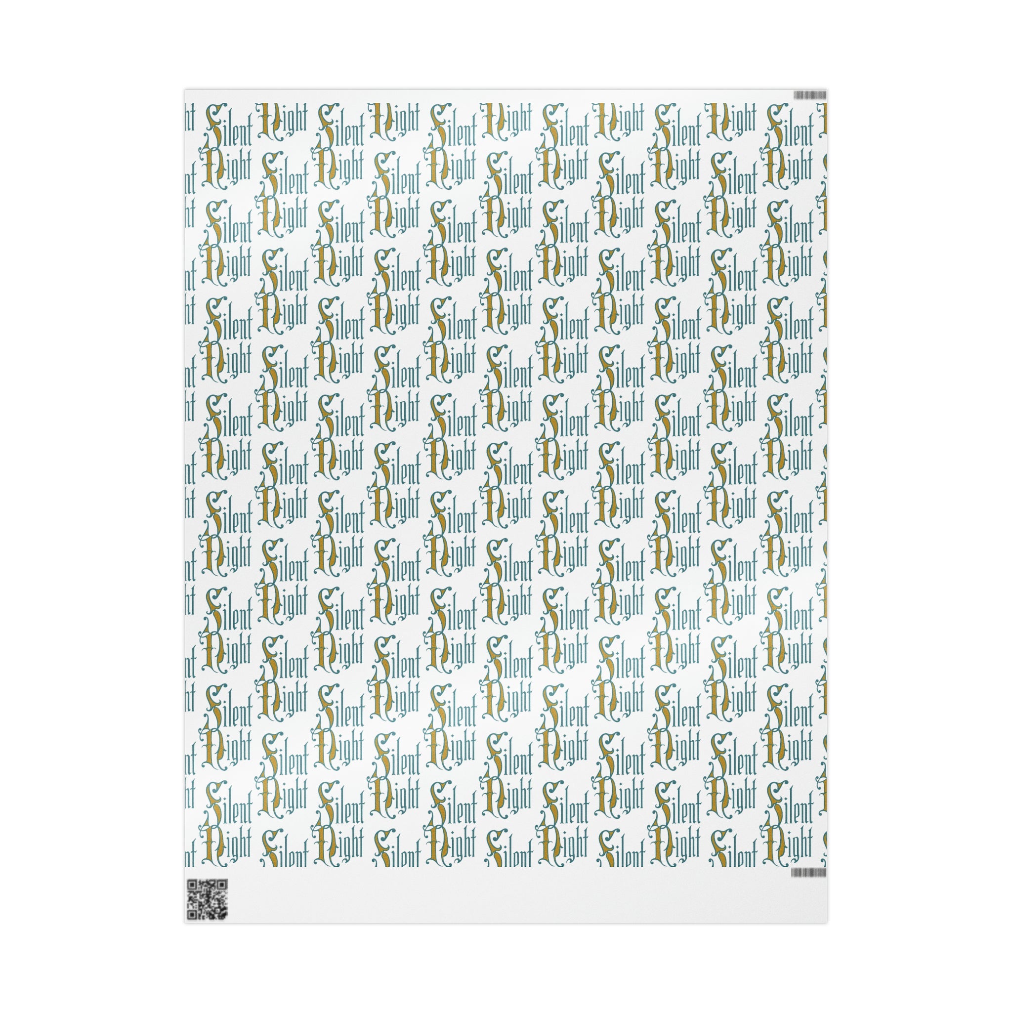 Silent Night Retro Style Christmas Holiday Gift Wrap Paper - Glossy Or Matte