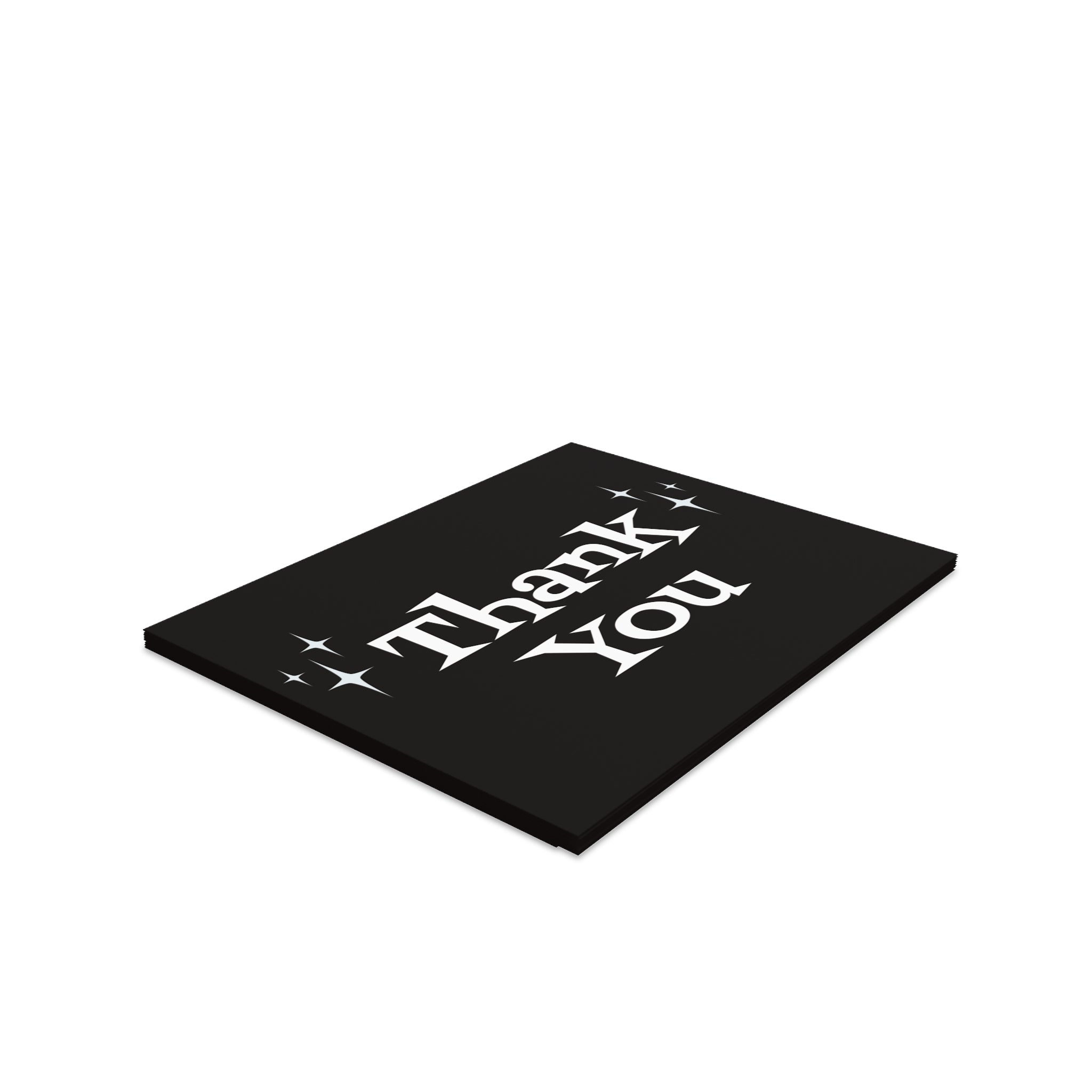 Thank You Starburst Atomic Mid Century Retro Style Thank You Matte Greeting Cards (8, 16, and 24 pcs)