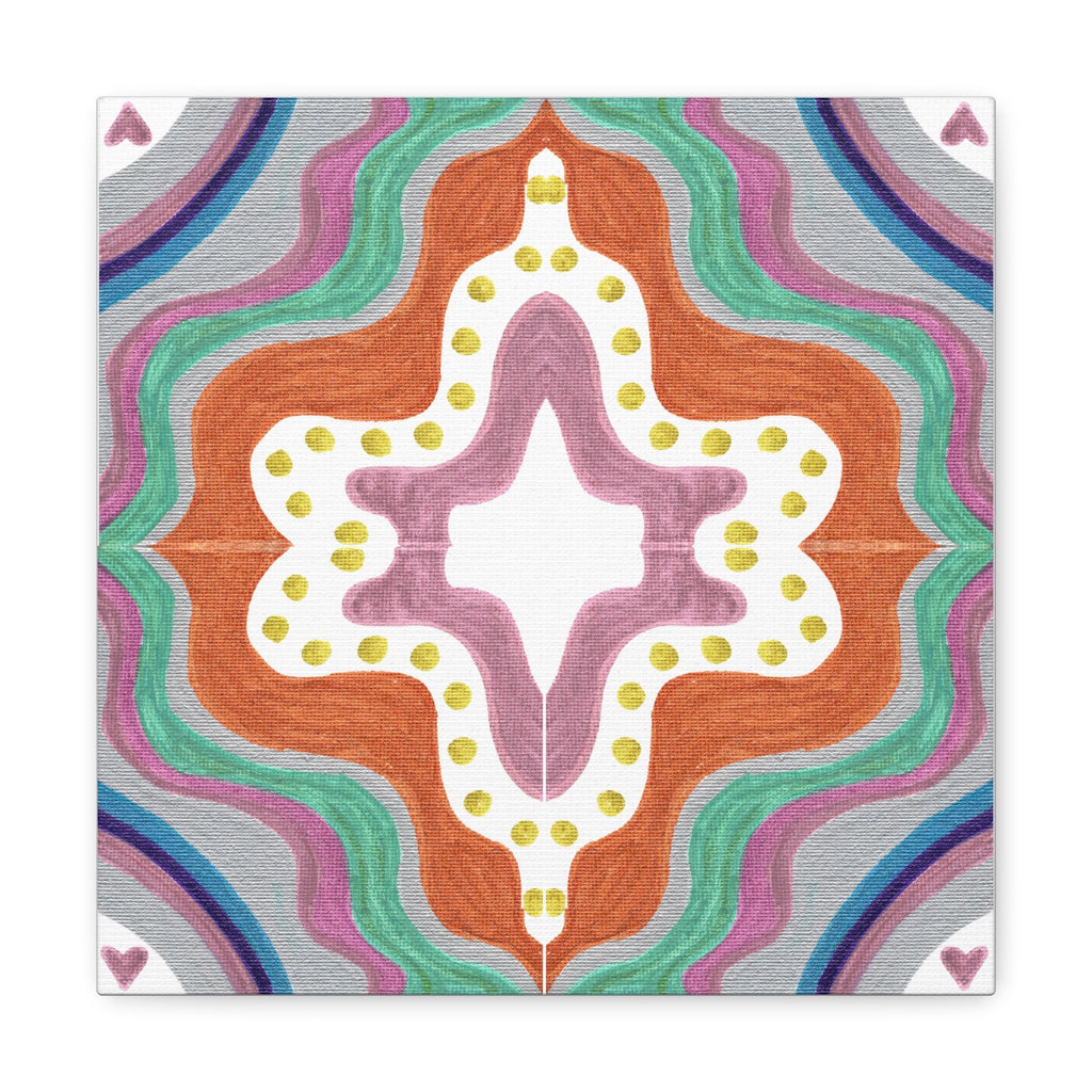 Love Frequency 2 Mosaic Caden Caraco Canvas Gallery Wrap