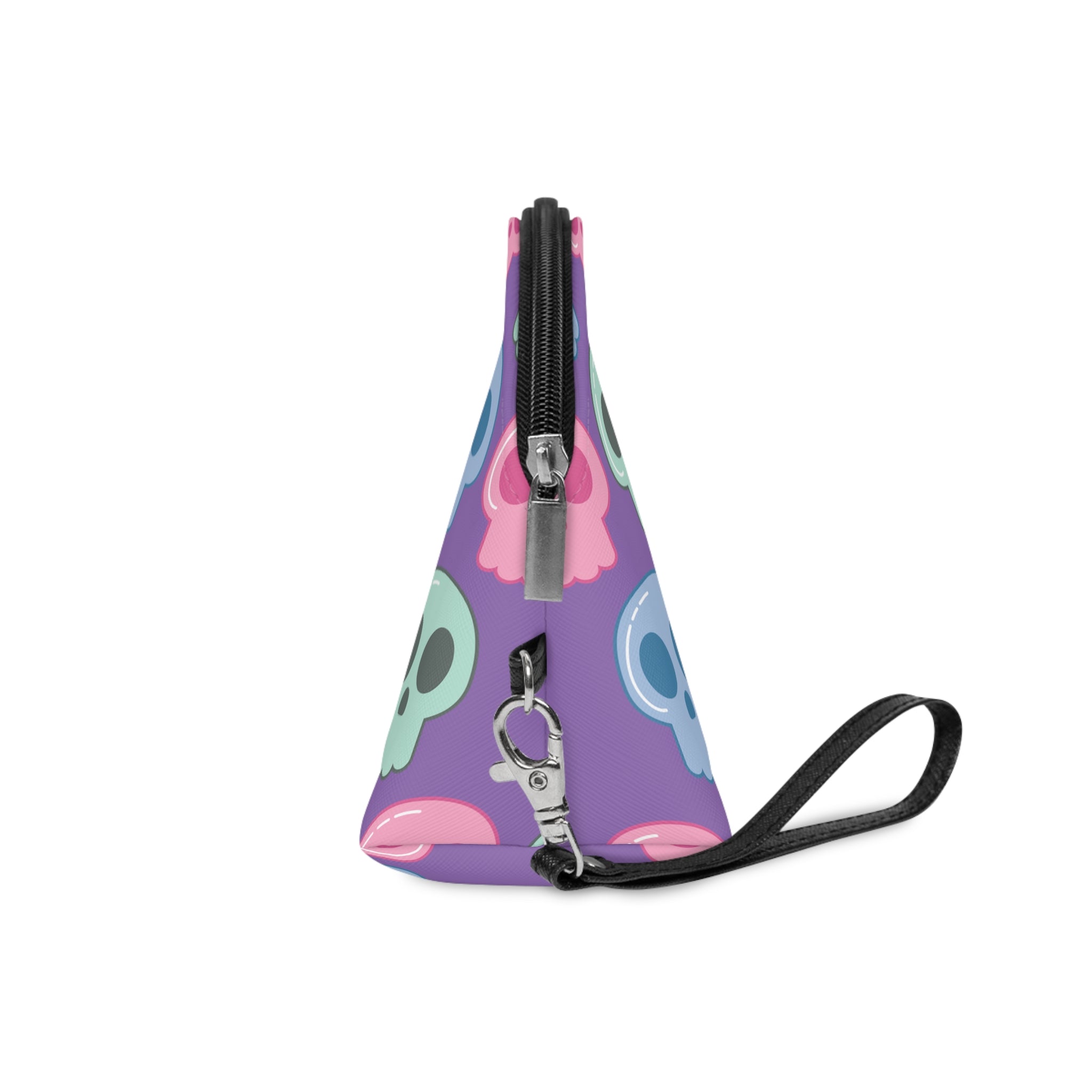 Pastel Skulls Purple Halloween Travel Cosmetic Makeup Bag