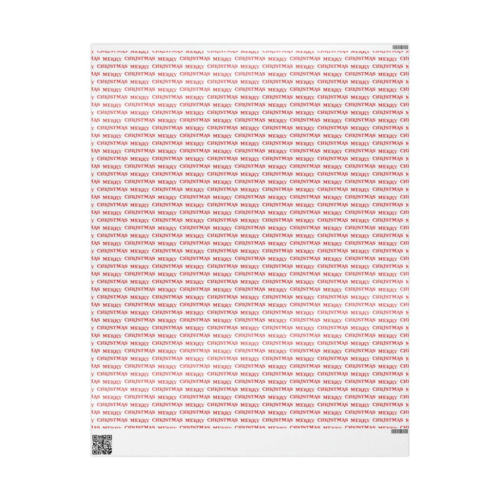 Merry Christmas Red And White Atomic Retro Style Christmas Holiday Gift Wrap Paper - Glossy Or Matte