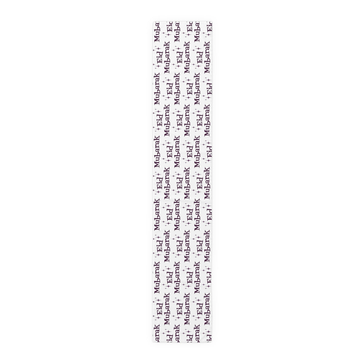 Eid Mubarak Atomic Mid Century Retro Style Decor Cotton Poly Table Runner