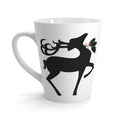 Christmas Reindeer Holly Retro Christmas Print Latte Coffee Mug