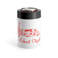 Silent Night Music 50s Mid Century Pink Retro Christmas Print Stainless Steel Can Holder