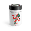 Merry Christmas Santa Mid Century Retro Christmas Print Stainless Steel Can Holder