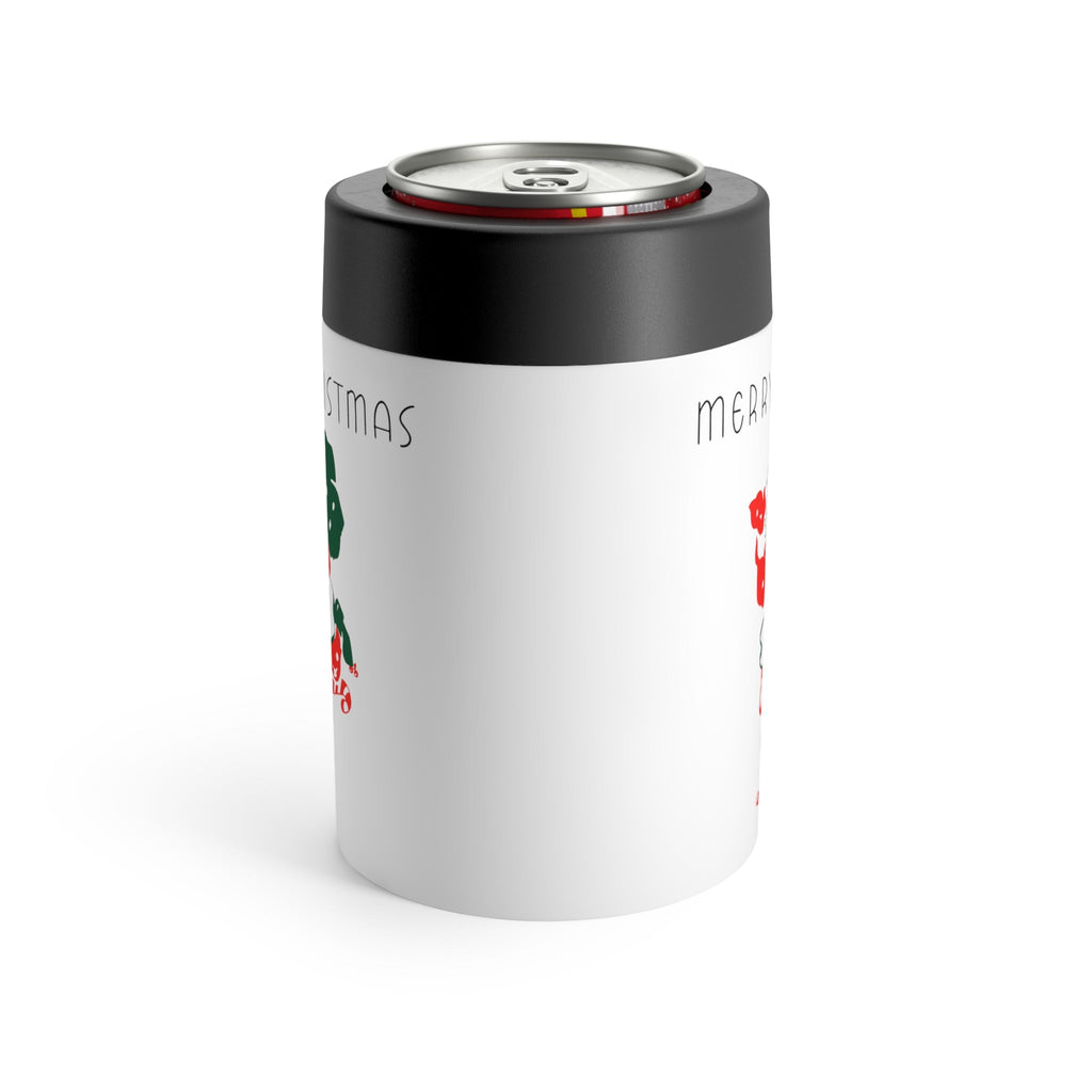 Merry Christmas Santa Mid Century Retro Christmas Print Stainless Steel Can Holder