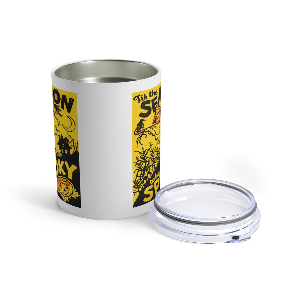 Tis The Season To Be Spooky Retro Halloween Print Stainless Steel Tumbler 10oz