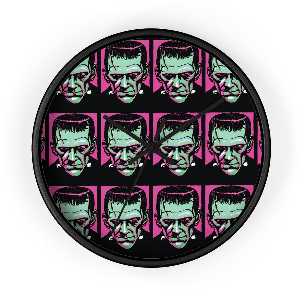 Frankenstein Monster Black Wall Clock