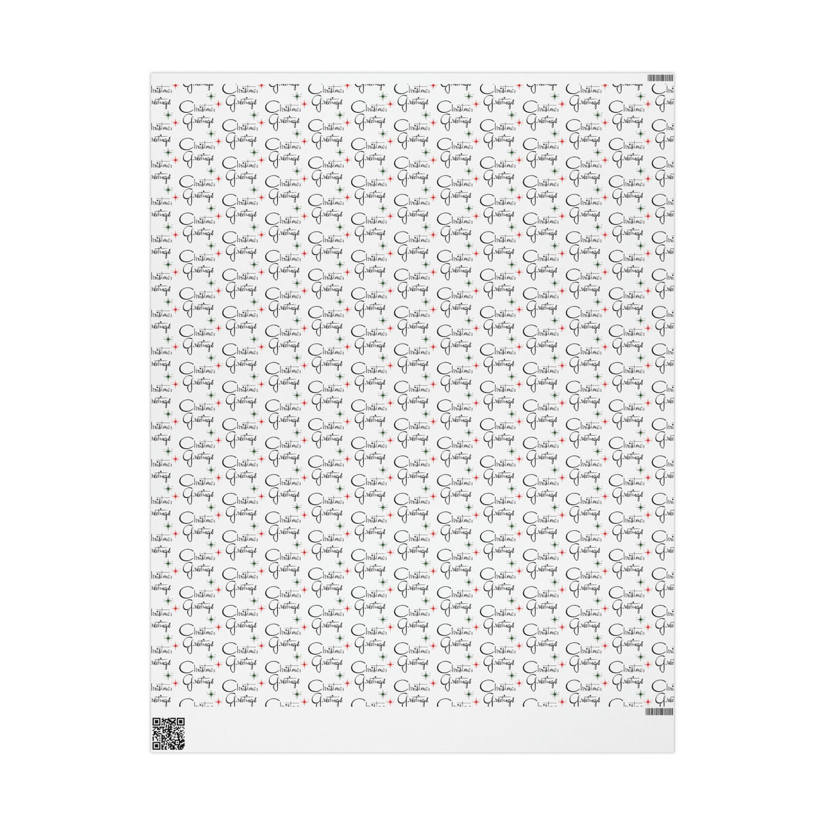 Christmas Greetings Starburst Atomic Mid Century Retro Christmas Style Holiday Gift Wrap Paper - Glossy Or Matte