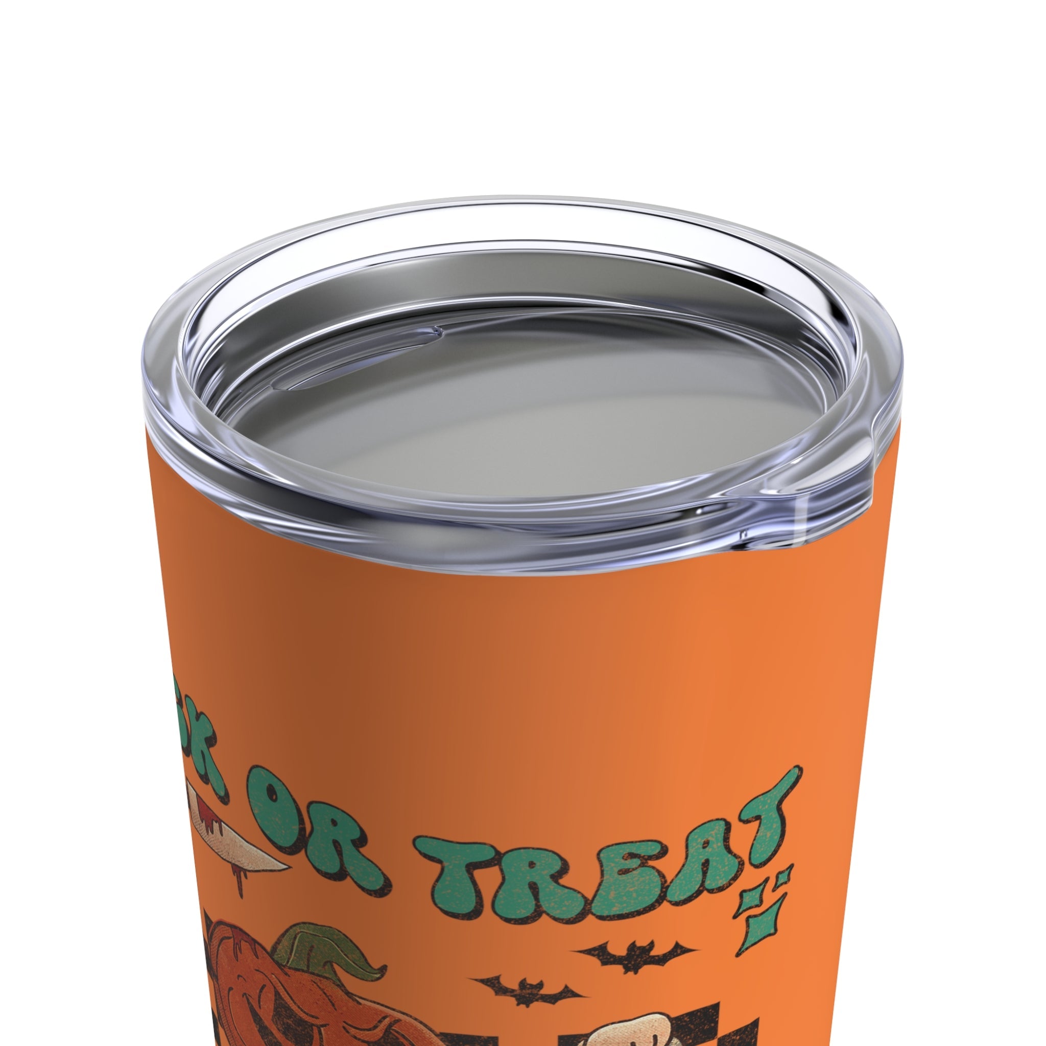 Trick Or Treat Smell My Feet Jack O Lantern Distressed Halloween Print Orange Stainless Steel Tumbler 20oz