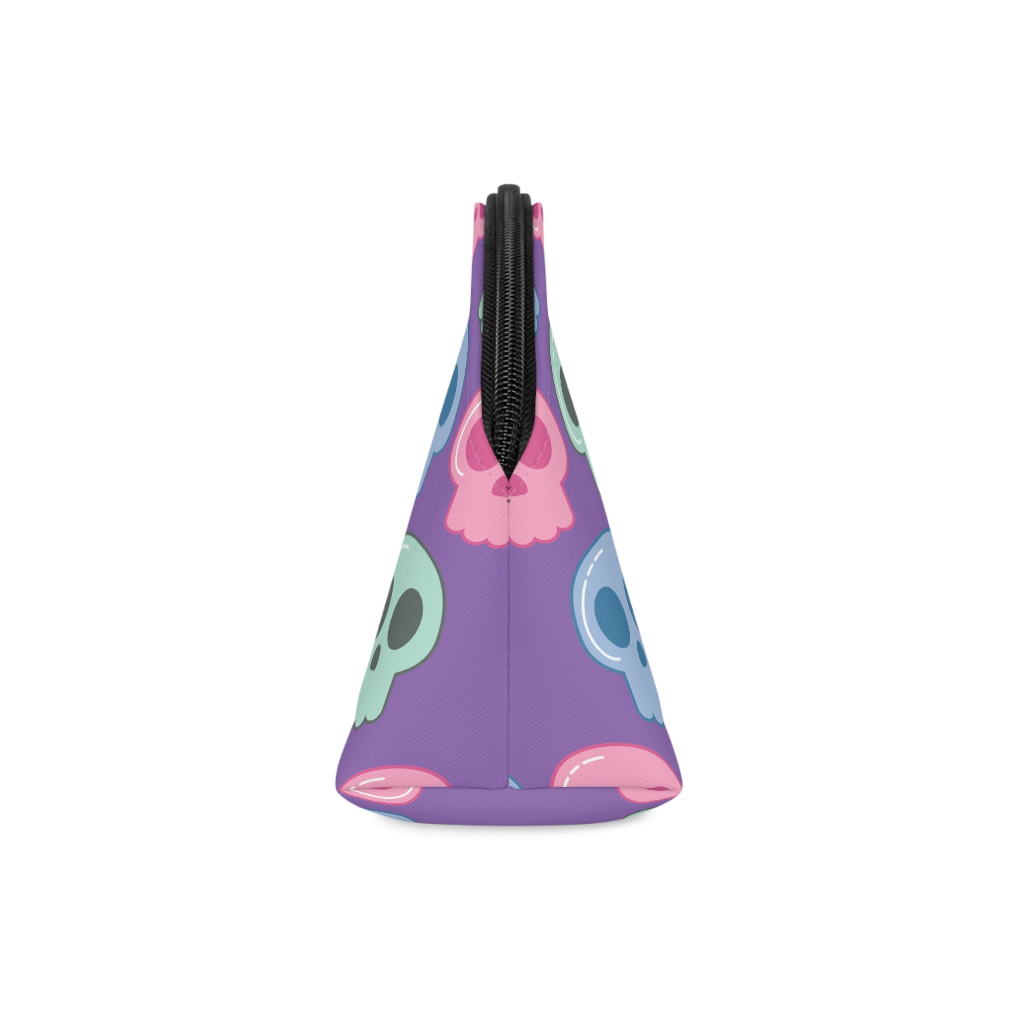 Pastel Skulls Purple Halloween Travel Cosmetic Makeup Bag