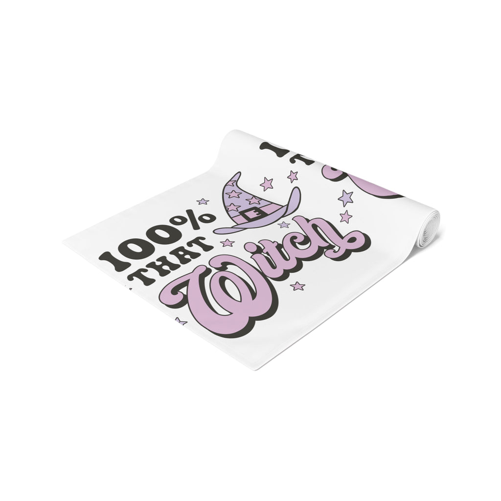 100% That Witch Halloween Print Cotton Poly Table Runner