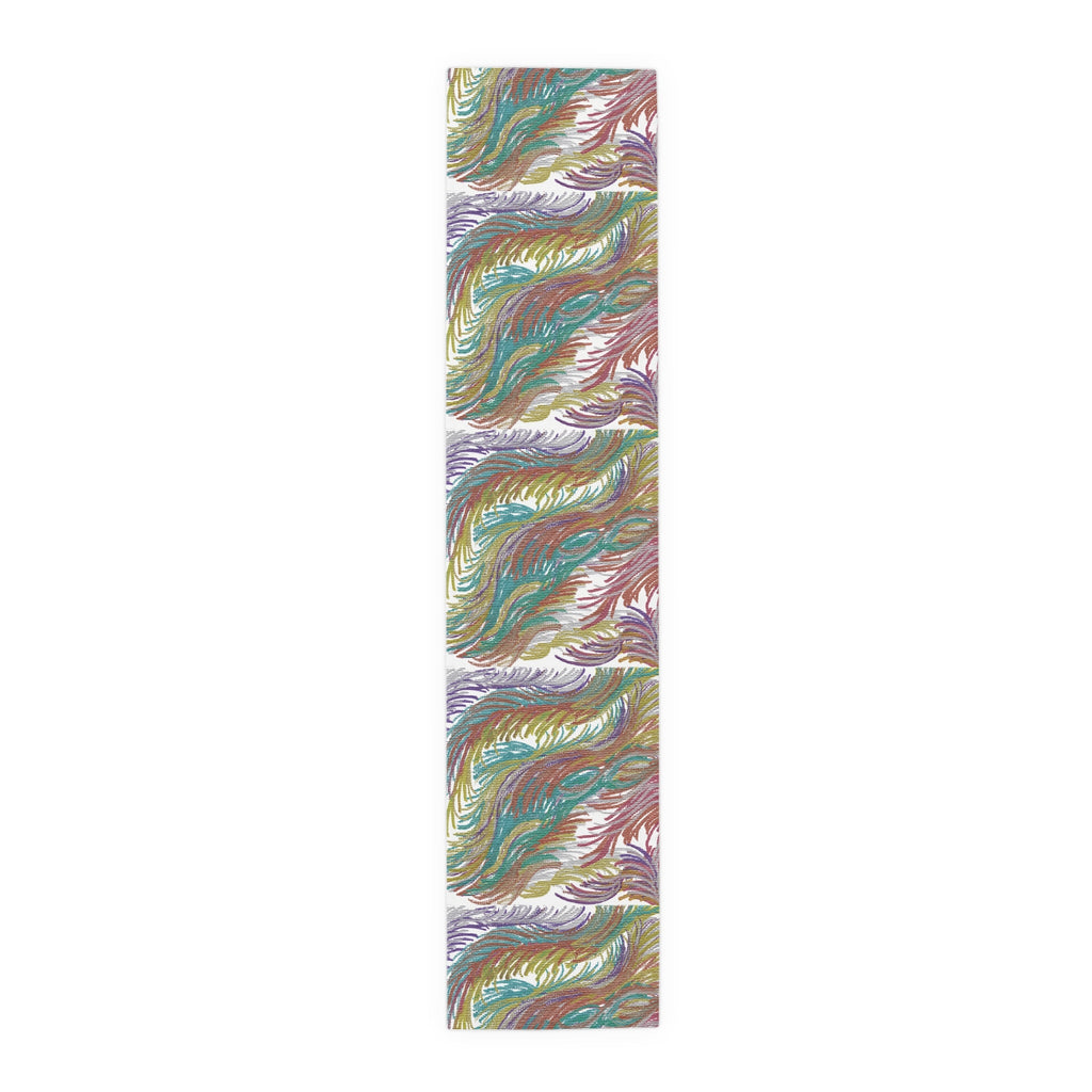 Space Feathers Caden Caraco Modern Art Decor Cotton Poly Table Runner
